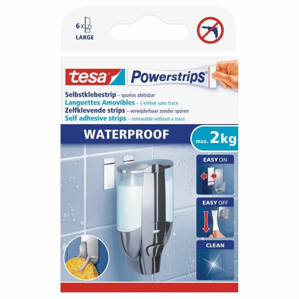 tesa Powerstrips Large Waterproof