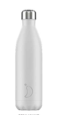 CHILLY`S Trinkflasche Bottle Monochrome White 500ml