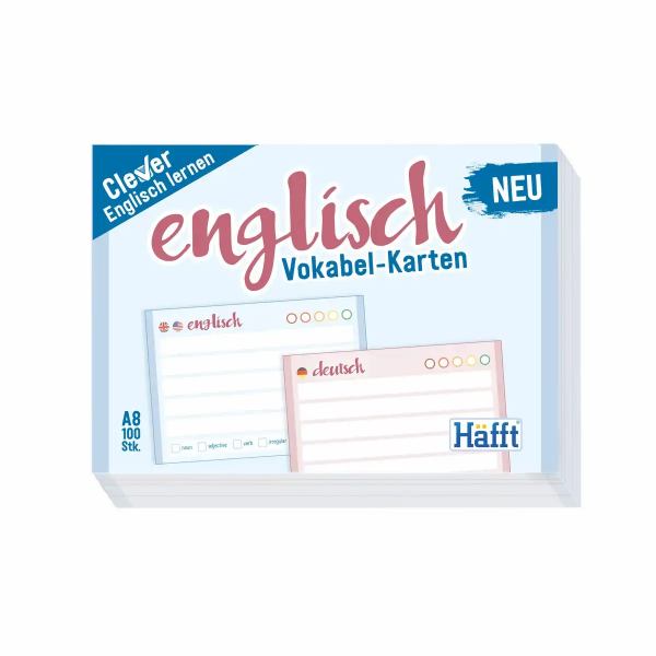 Häfft Vokabelkarten Englisch DIN A8 100 Stück