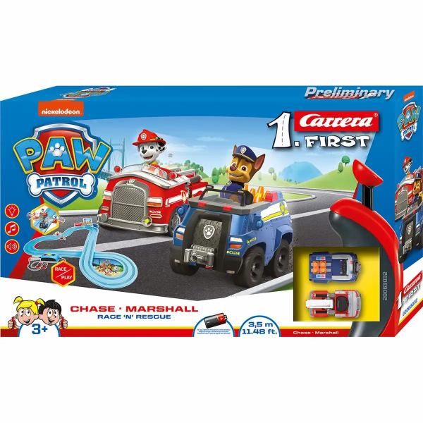 Carrera 1. First Rennbahn PAW PATROL Chase & Marshall Race'n'Rescue