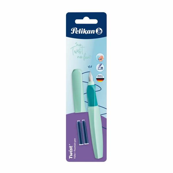 Pelikan Twist Neo Mint, Feder M, inkl. 2 Tintenpatronen