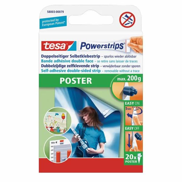 tesa Powerstrips 200g Haltekraft pro Strip 20 Stück