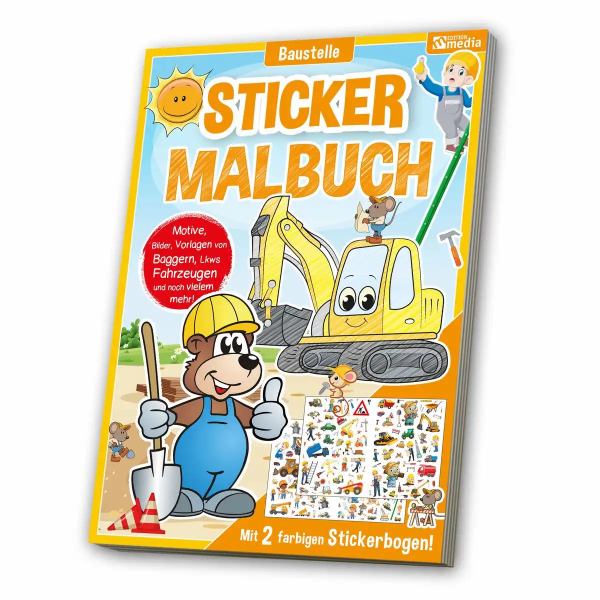 Stickermalbuch Baustelle