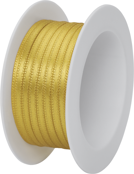 Satin Spule "Satin Spule 3 mm" 3 mm x 5 m gold