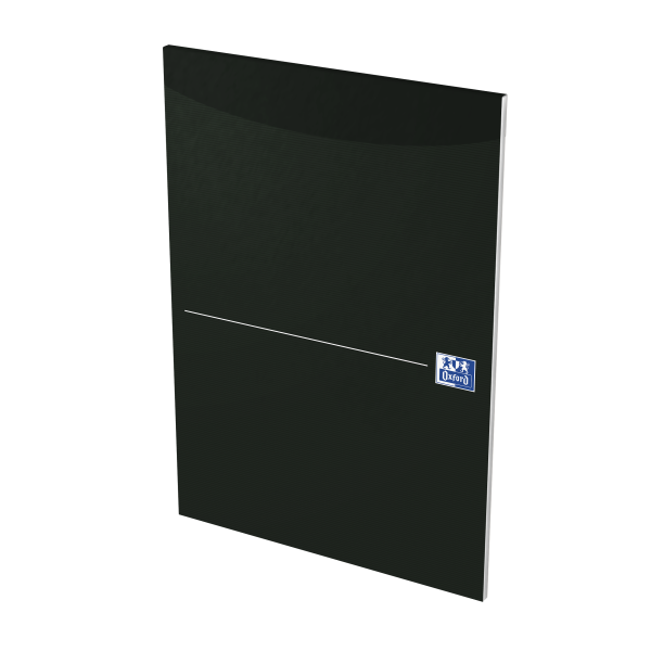 Oxford Office Essentials A4 Softcover kopfgeleimter Briefblock, liniert, 50 Blatt, smart black