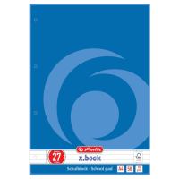 Herlitz Schulblock A4, 50 Blatt, FSC Mix, LIN.  27, beidseitiger Rand, 4fach Lochung, 70gm²