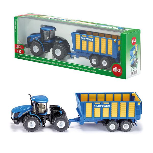 siku New Holland mit Silagewagen 1:50