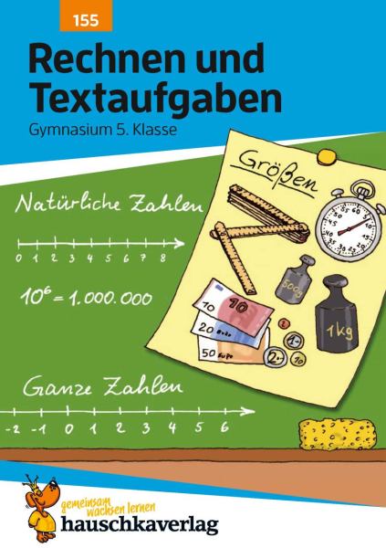 Rechnen und Textaufgaben - Gymnasium 5. Klasse, A5- Heft