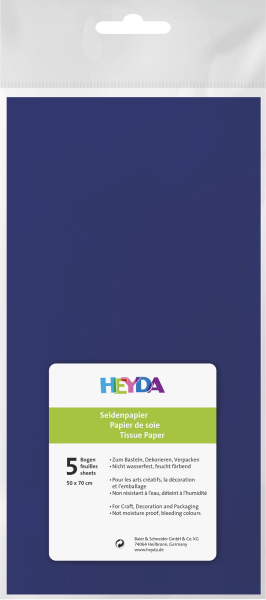 Heyda Seidenpapier 50 x 70 cm dunkelblau