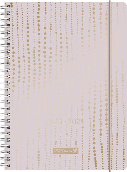 Brunnen Schülerkalender 2023/24 A5 Textil 2S/1W Pearls