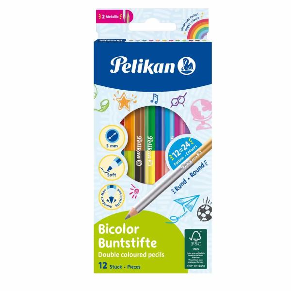 Pelikan Buntstifte Bicolor 12 Stück