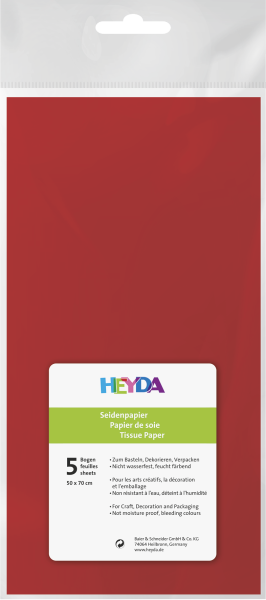 Heyda Seidenpapier 50 x 70 cm hellrot