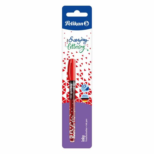 Pelikan Tintenschreiber inky rot Blister